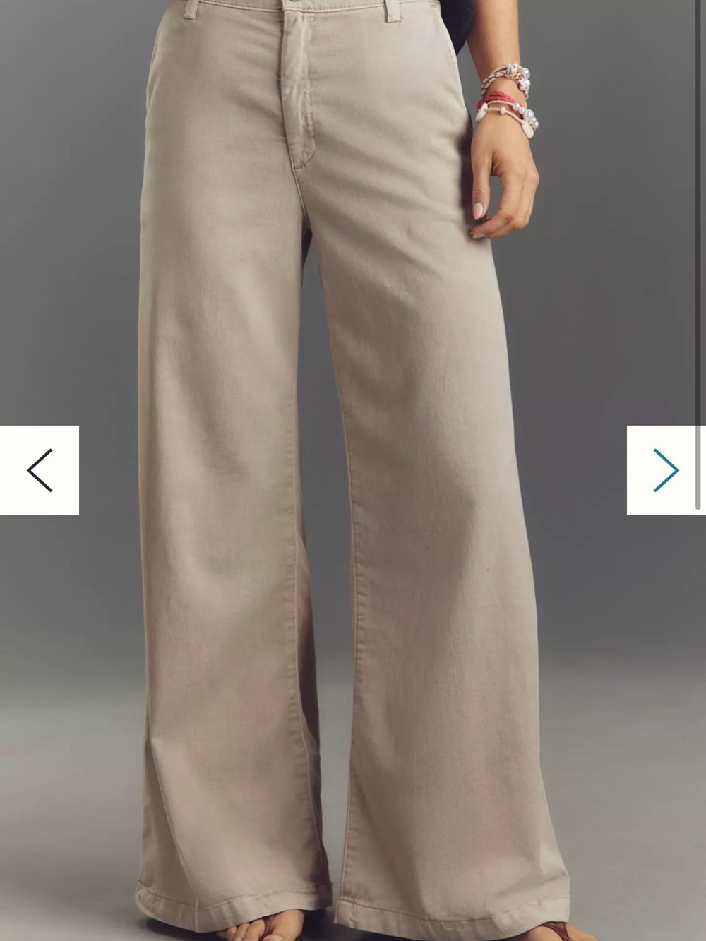 AG Caden Wide-Leg Pants in Taupe
